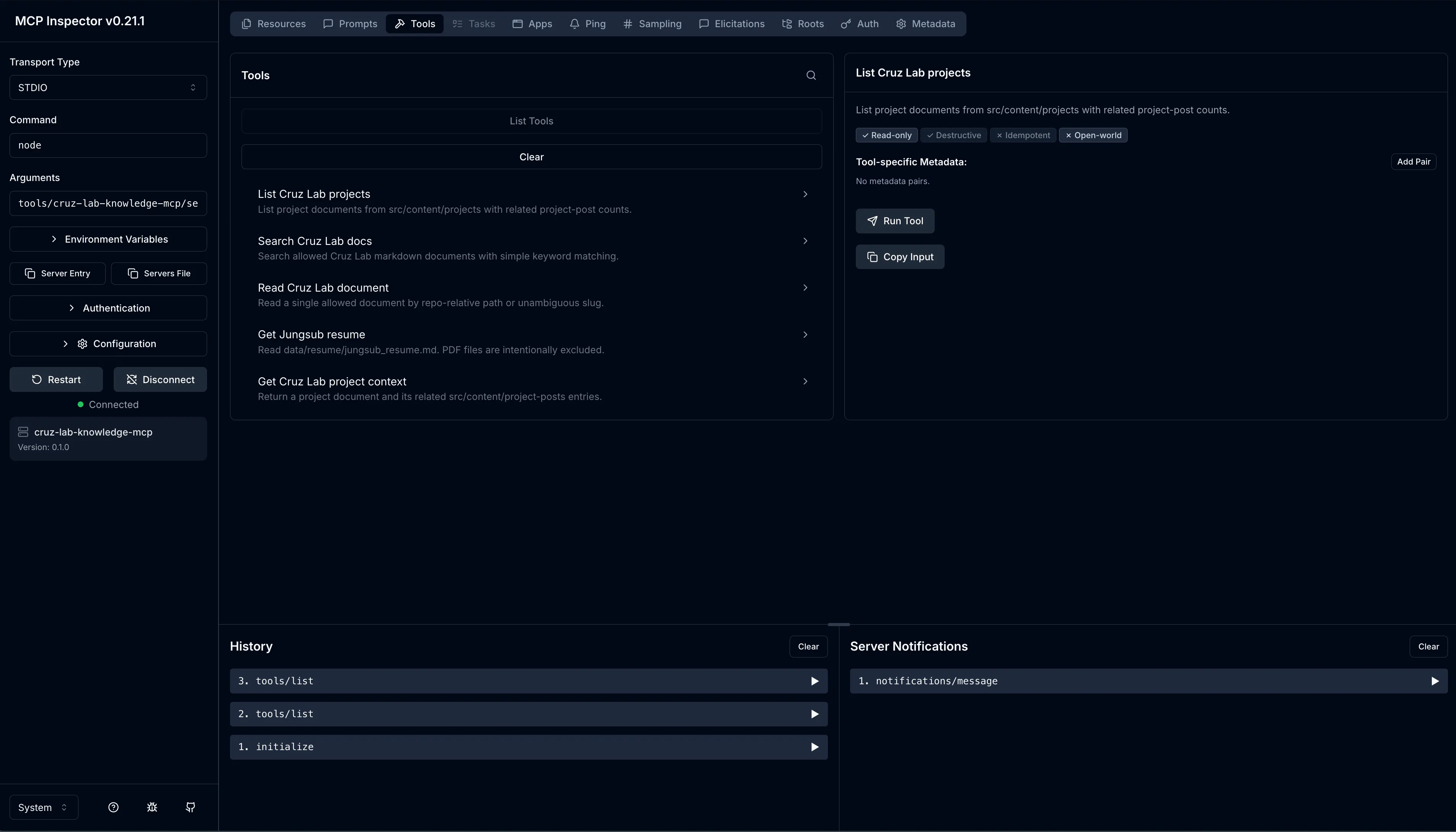 mcp-inspector-tools